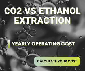banner for operating cost and calculator for co2 and ethanol extraction