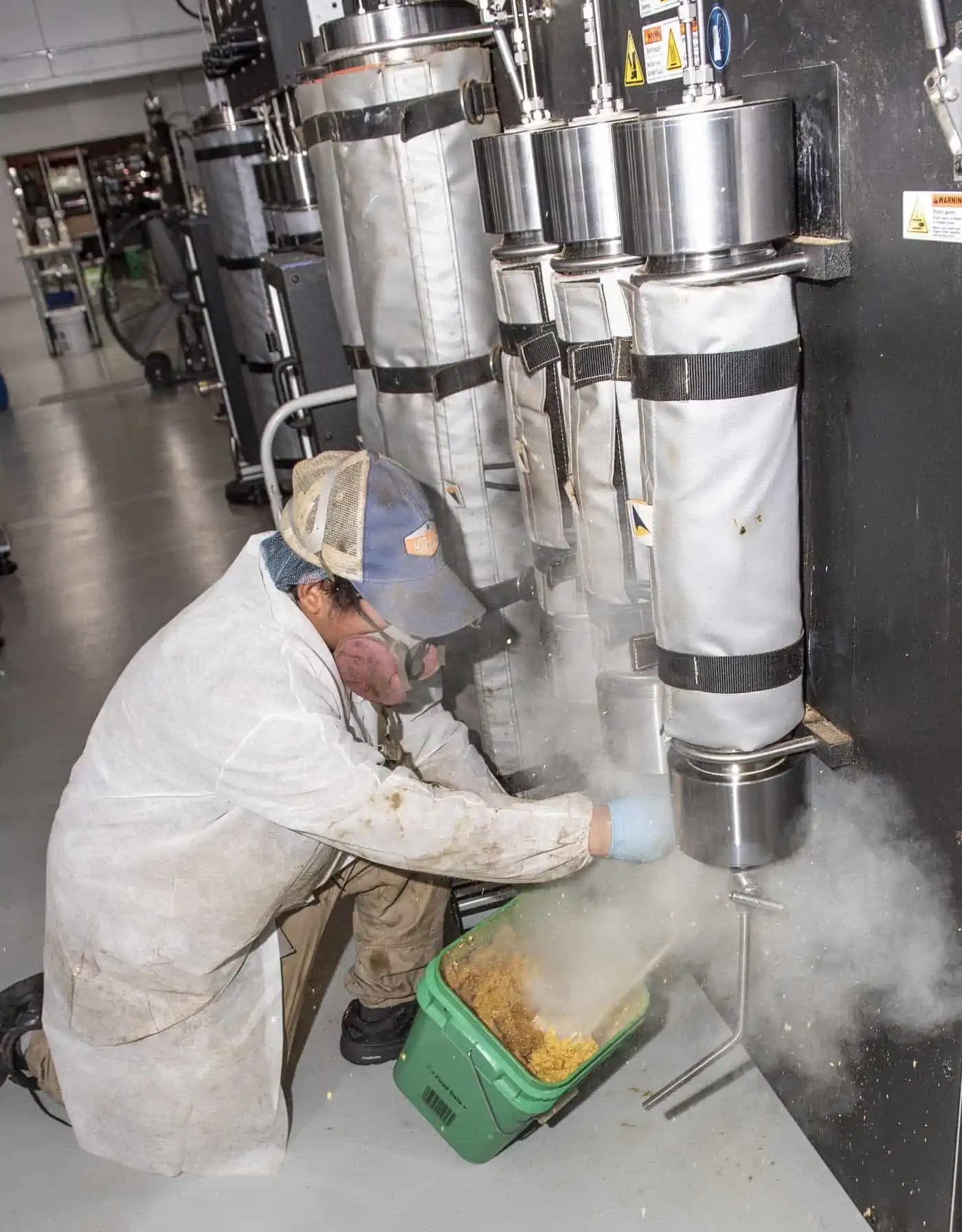 supercritical CO2 extractor being used