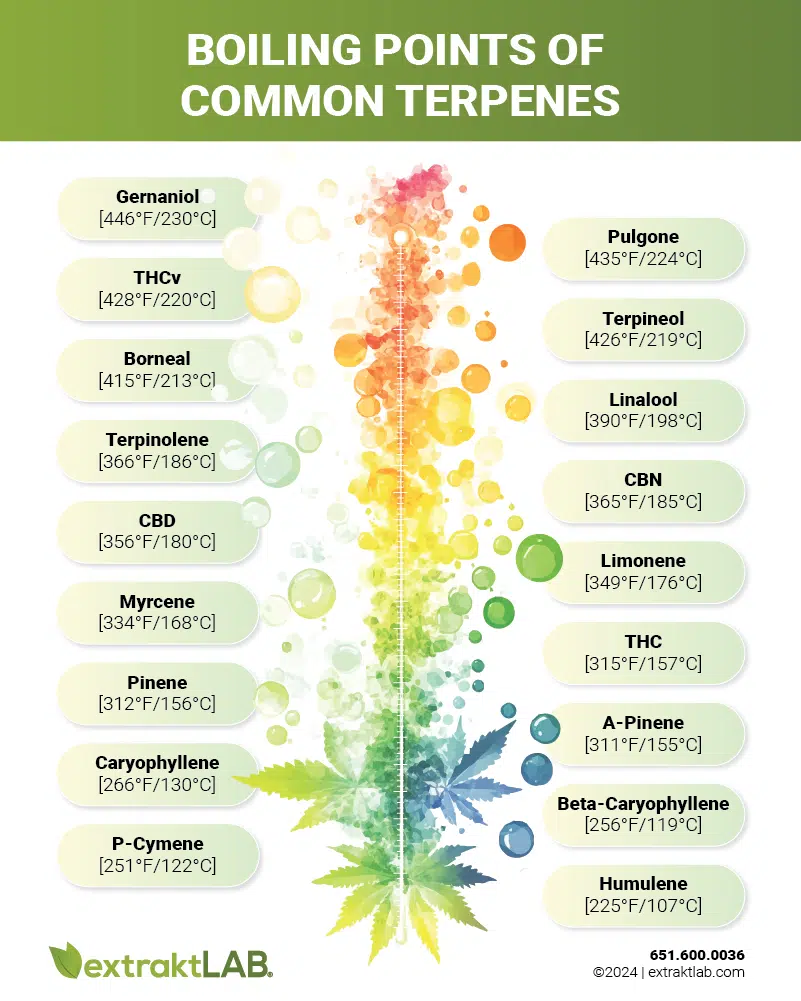 Terpene Temperature Chart: Calculating Boiling Point Under Vacuum